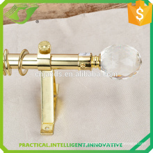 JNS golden pole and crystal end curtain rods